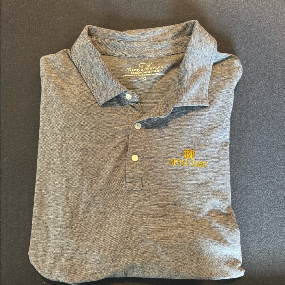 Notre Dame Vineyard Vines Navy Edgartown Polo
